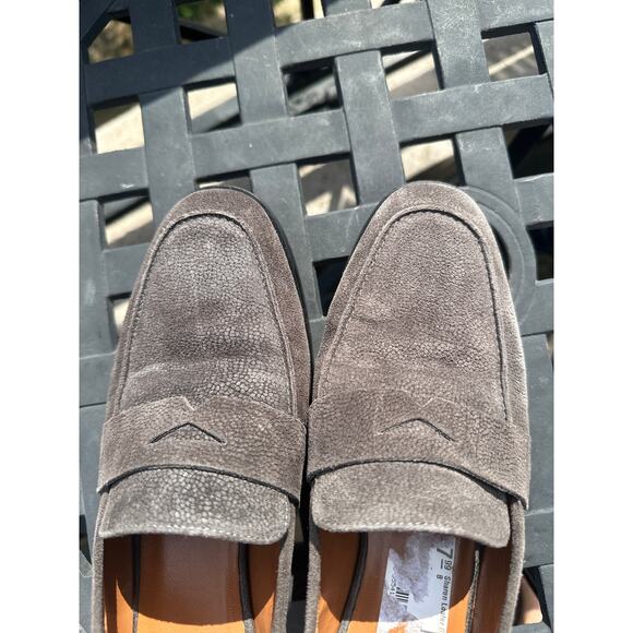 Aquatalia Suede Loafers Women’s 6.5 Gray Made in Italy Slip-On - Picture 2 of 7